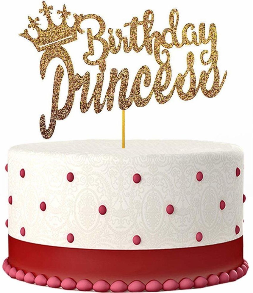 ZYOZI Happy Birthday Cake Topper for Princess Birthday Party Decorations,Gold Glitter Edible Cake Topper Price in India - Buy ZYOZI Happy Birthday Cake Topper for Princess Birthday Party Decorations,Gold Glitter Edible Cake